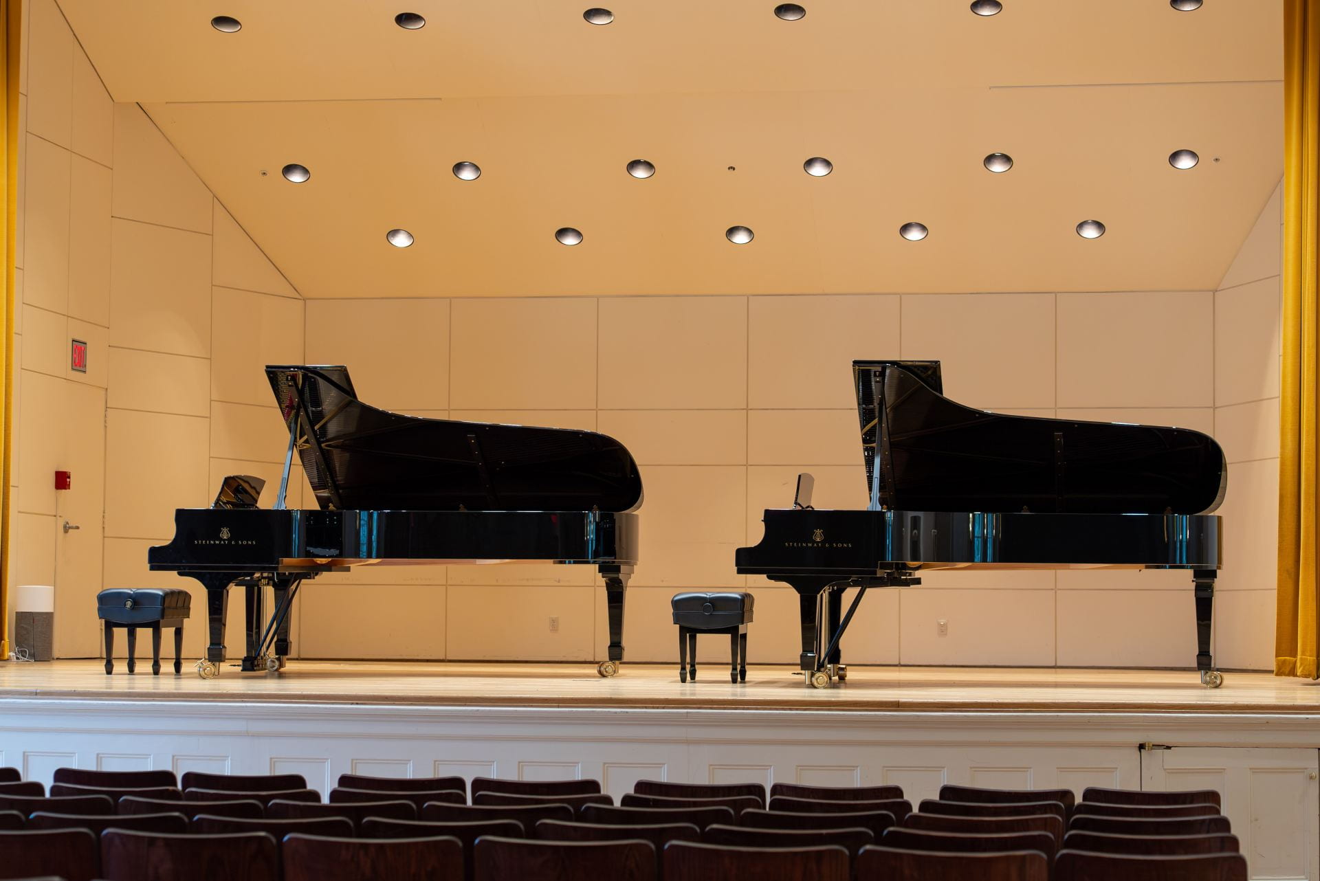 Two Steinways on Stage